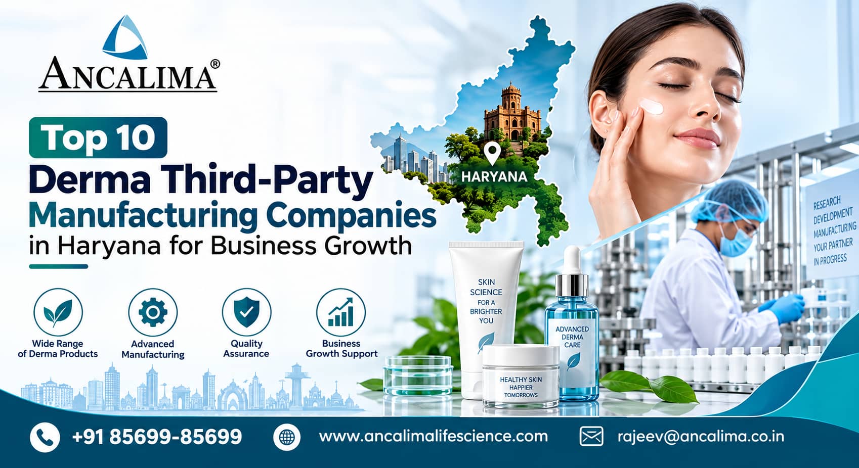 Top 10 Derma Third-Party Manufacturing Companies in Haryana for Business Growth